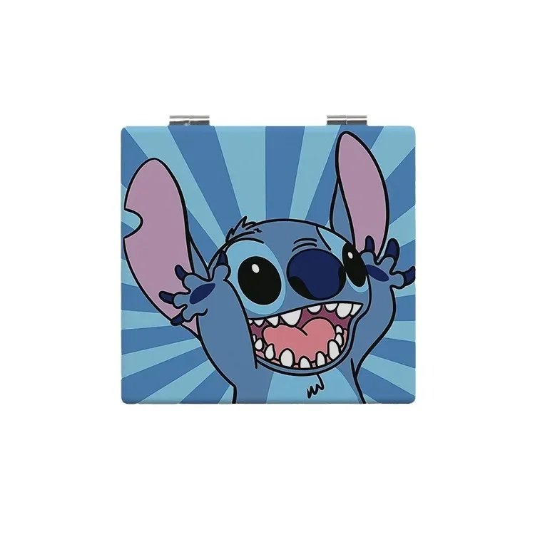 Nova série Stitch dupla face dobrável portátil carry-on bonito espelho de maquiagem espelho dobrável venda quente em estoque