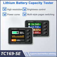TC169SE High Precision Coulombmeter DC6-60V Color Screen Lithium Battery Capacity Tester Indicator Power Meter Ammeter Voltmeter