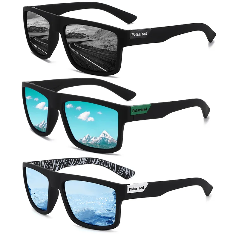Fashion Vintage Square Polarized Sunglasses Men Women Driving Fishing Luxury Brand Designer Sun Glasses Driver's Eyewear UV400