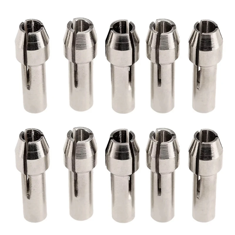 ABPP-Mini Drill Chuck 1/8Inch (3.2Mm) Diameter Mini Drill Bit Chuck For Dremel Rotary Tools Power Tool Accessories 10 Pack