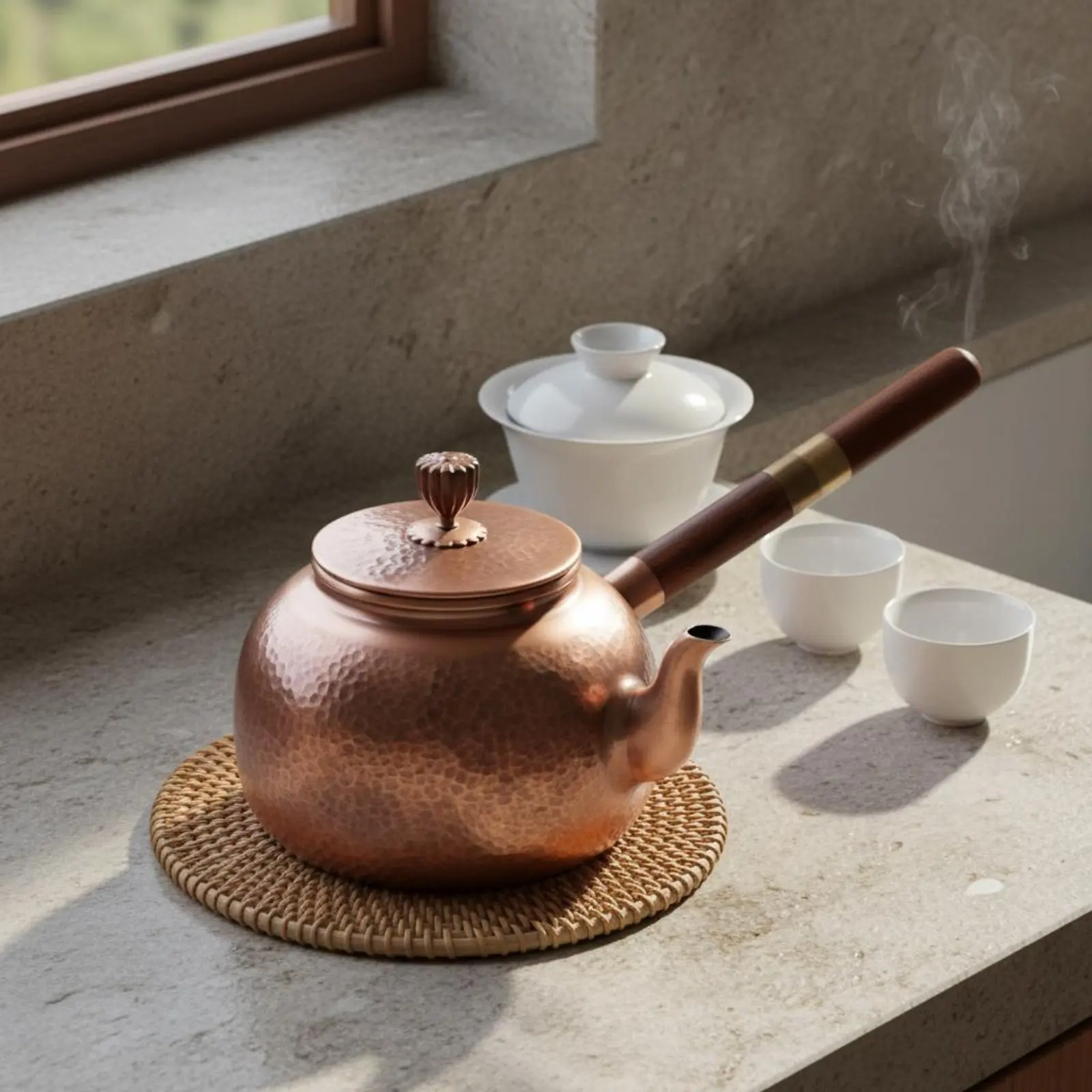 

Chinese Design Copper Kettle Thickened Structure Kitchenware for Collectors