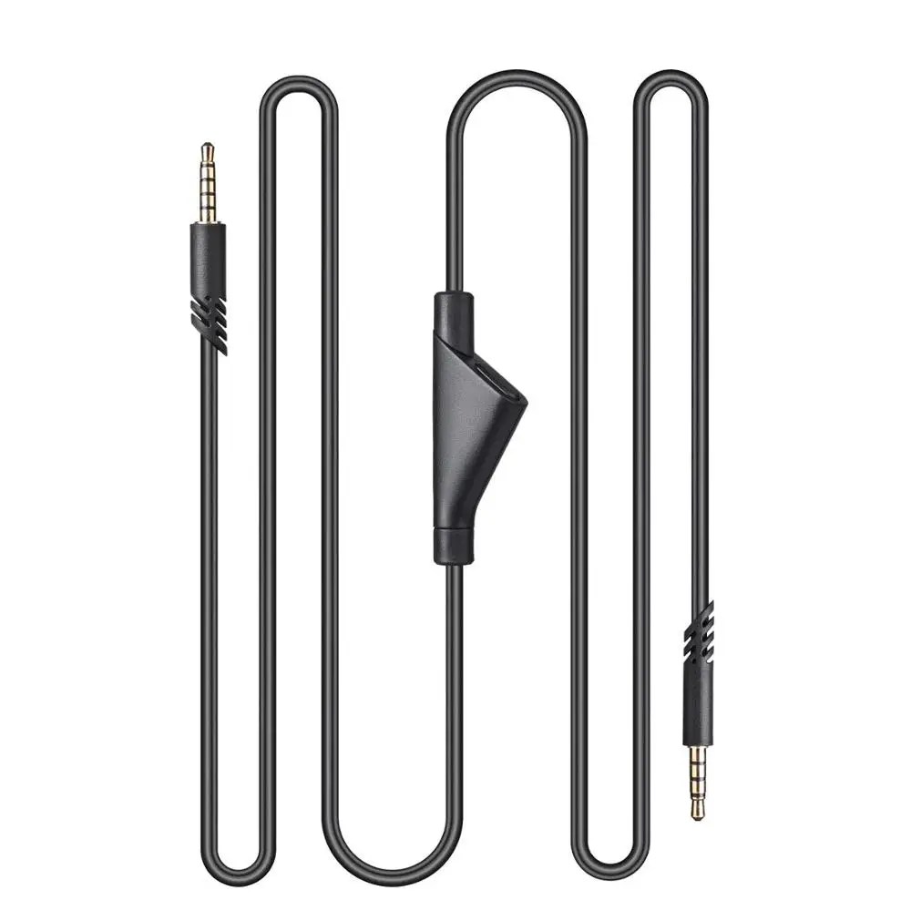 Logitech Aasto a10 a40 a40tr用の交換用ケーブル延長ケーブル,インラインボリュームコントロール付きヘッドセット,サイレント機能