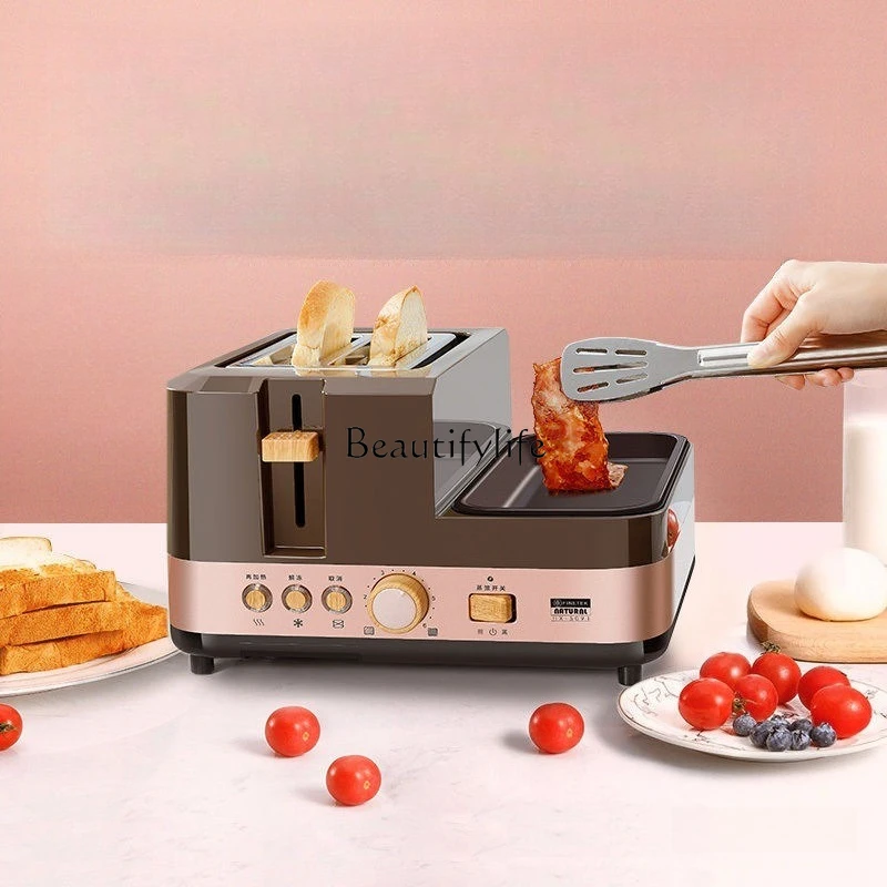 

Multifunctional household semi-automatic four-in-one lazy toaster