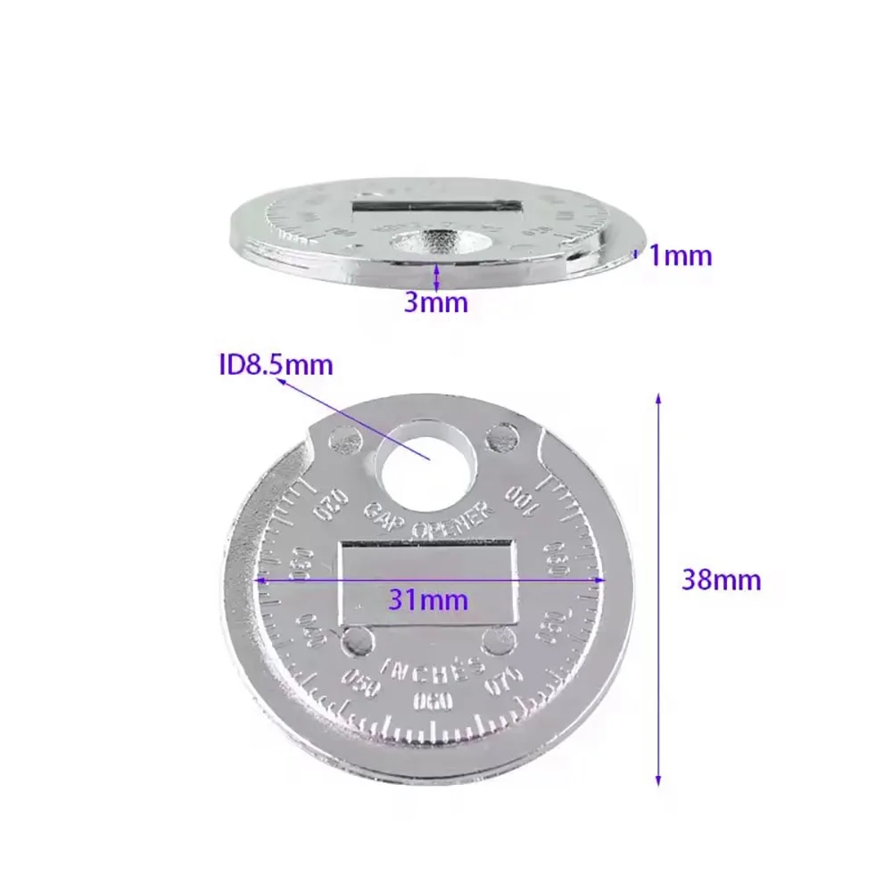 1 قطعة سبائك الزنك سيارة شرارة التوصيل غيج المزدوج قياس الموازين متري الإمبراطوري مكافحة الصدأ أداة قياس السيارات #5