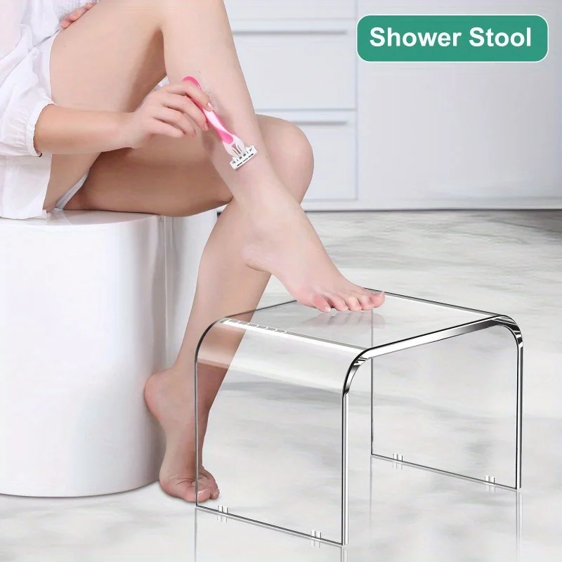 Nordic Simple Acrylic Anti-Skid Footstool, Acrylic Stool, Small Transparent Footstool
