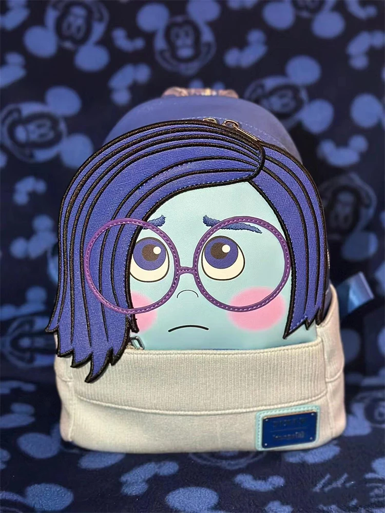 New Disney Pixar Inside Out Sadness Cosplay Mini-rucksack Women's Casual Bag Children's Schoolbag Student Gift