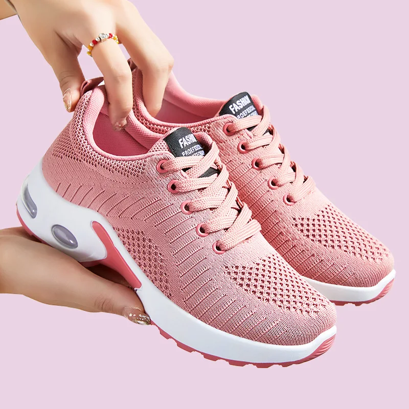 Women's shoes 2024 mesh breathable comfortable sports shoes soft sole lightweight fashion casual shoes