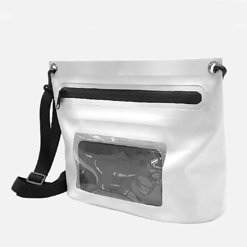 Bolsa seca impermeable transparente de PVC, bolsa de hombro para buceo, funda de teléfono subacuática, bolsa seca para exteriores, 4,5 l