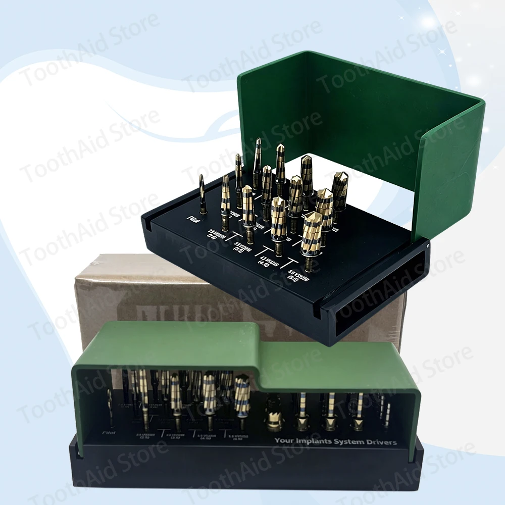 Dental Implant Osseodensification Burs Set, with Drivers and Drills for Ridge Expansion, Bone Cutting and Alveolotomy