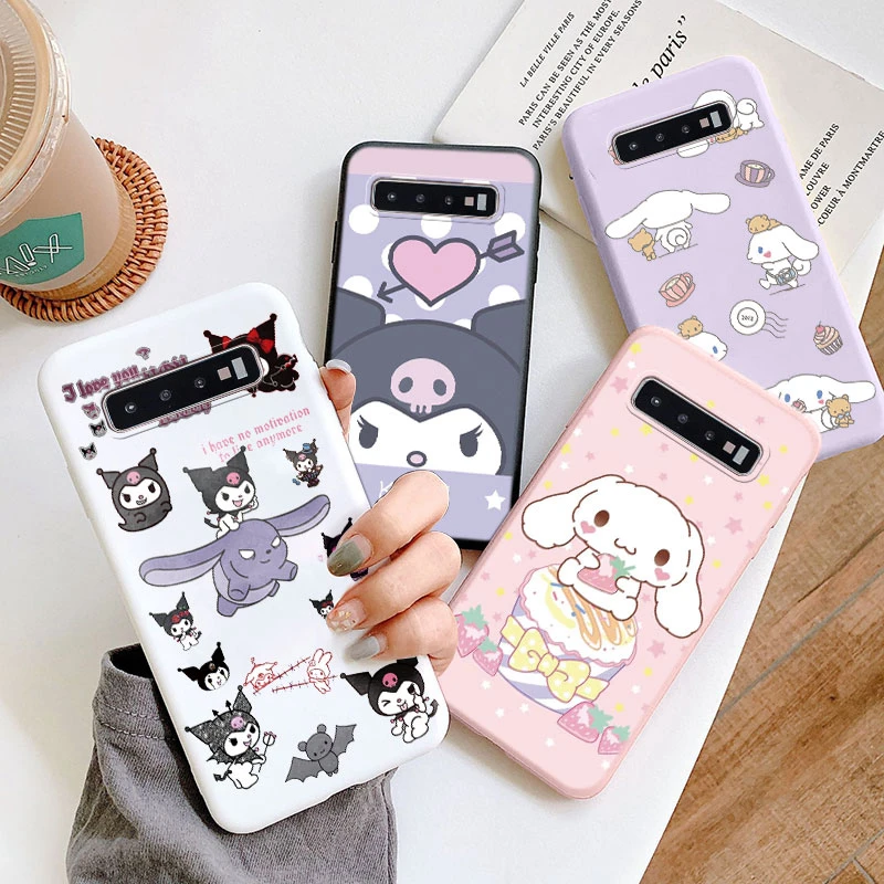 For Samsung Galaxy S10 S10E S 10 Plus Silicone Phone Case Cute Funny Sanrio Kuromi Melody Cartoon Coque Soft Funda For GalaxyS10