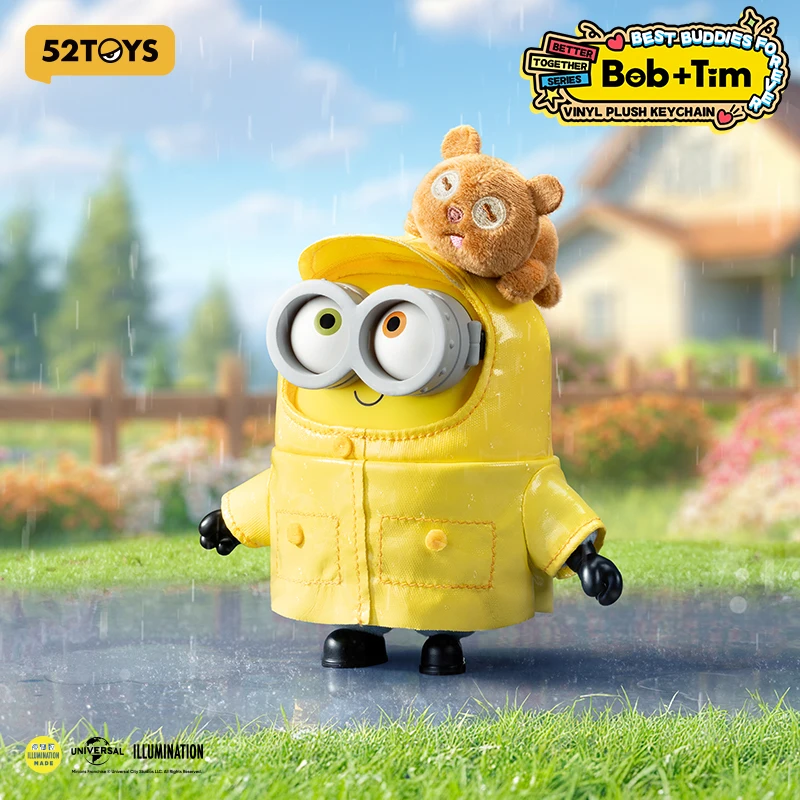 52TOYS Mystery Box Bob & Tim – Scatola cieca portachiavi in peluche di vinile della serie Best Buddies Forever