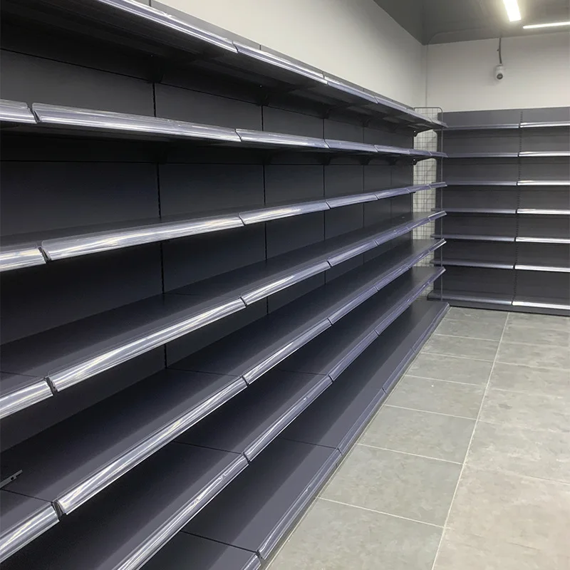 Supermarket shelves Display shelves Commercial commissary store snacks Multi-layer convenience store shelves against the wall