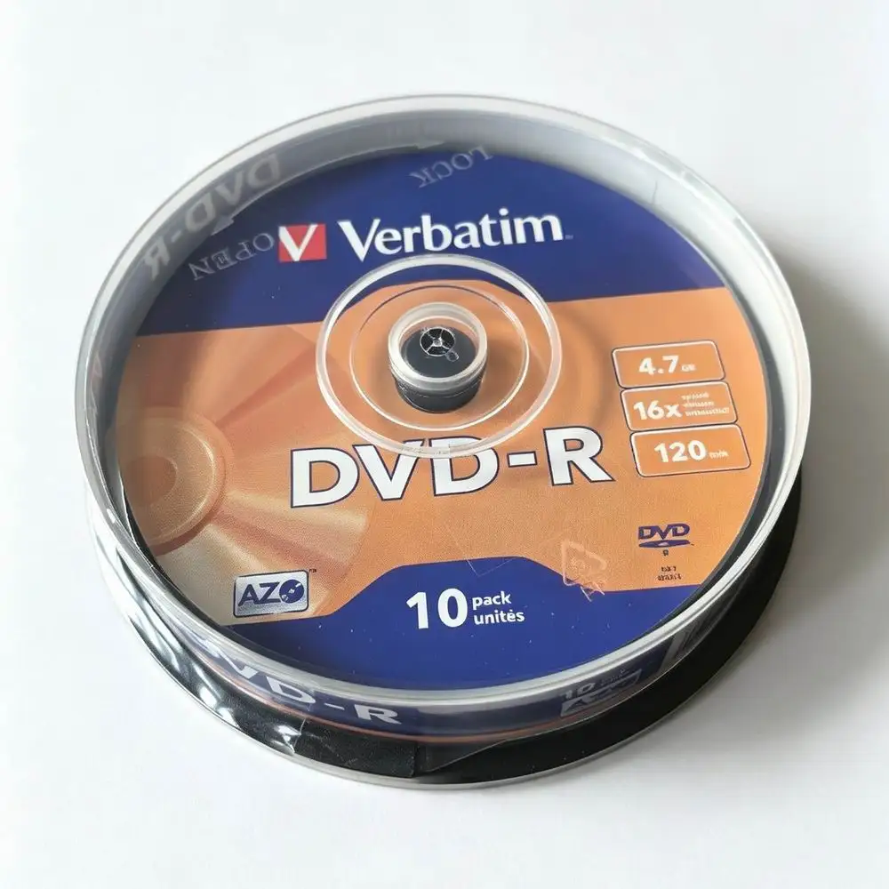 Verbatim AZO DVD-R Discs 4.7GB DVD Disc Disk Recordable 16X 120MIN 10Pcs/Pack