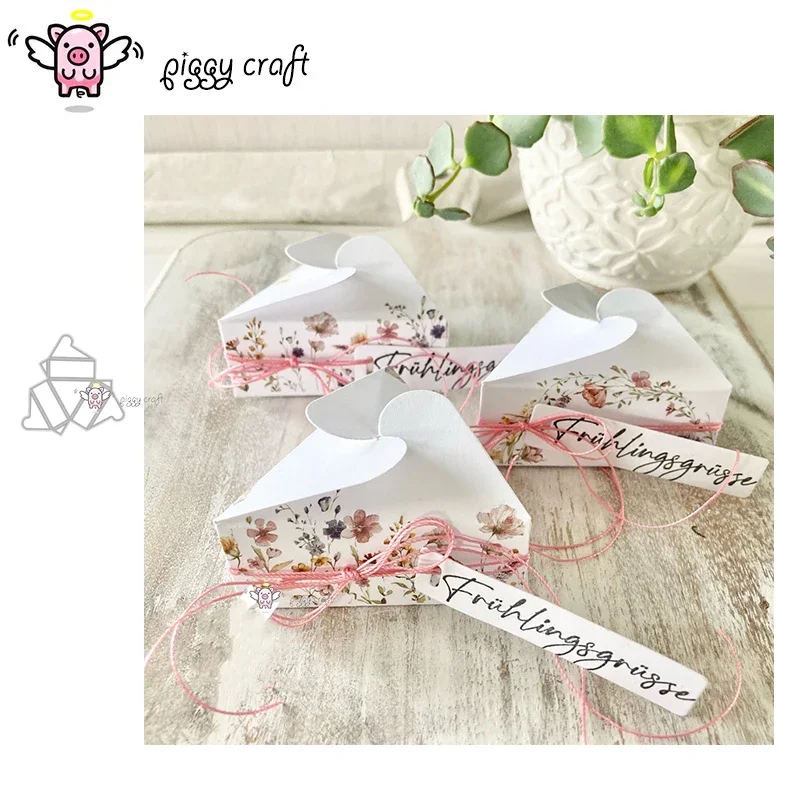 

Металлические вырубные формы Piggy Craft для 3D-коробок, декоративные вырубные штампы для скрапбукинга, ножи для вырезания, трафареты, штампы для бумаги