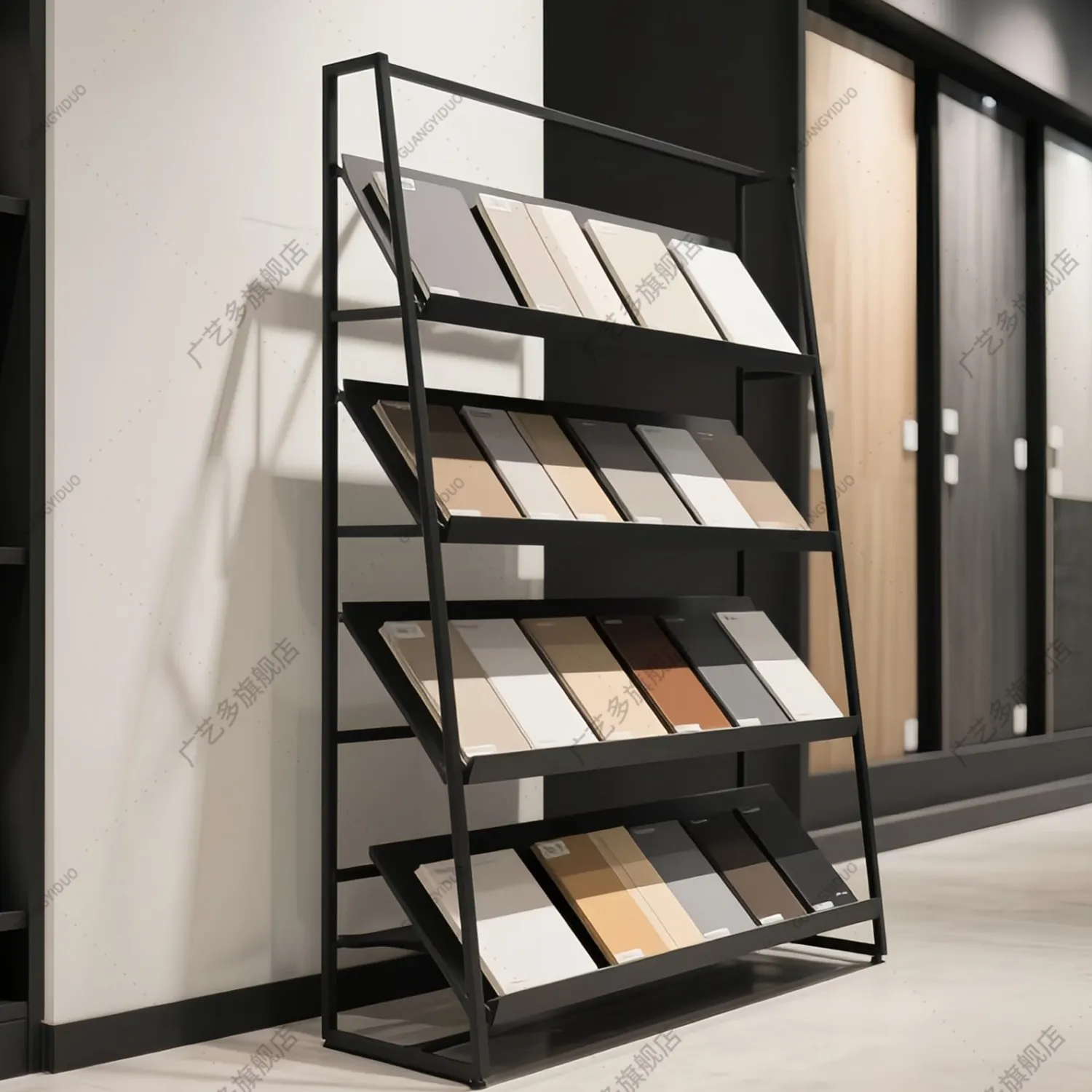 

Hardware cabinet door panel sample display rack, ceramic tile and wooden board display rack