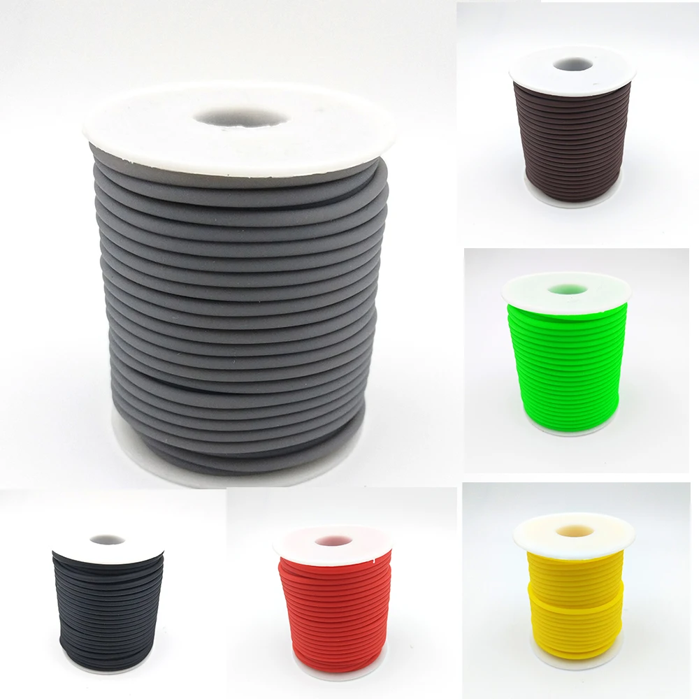 1Roll  2/3/4MM Discover The Charm Of DIY Jewelry Necklace And Bracelet Making With  Hollow Rubber Band Rope, Elastic Candy-Colo