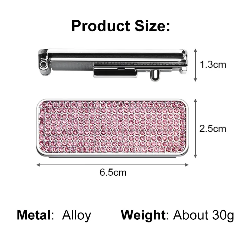 Rhinestone Car Seat Belt Limiter, Bling  Auto Adjustable Anti Skid Safety Belt Clip Clamp Decoration Accessories for Women