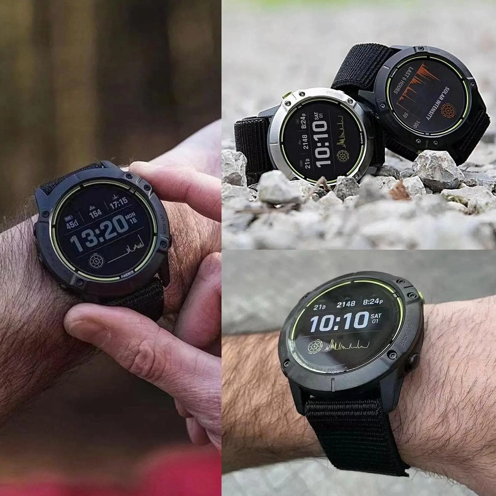 Ремешок нейлоновый для смарт-часов Garmin CAME/2/SQ Forerunner 245 645 20 мм 22 мм