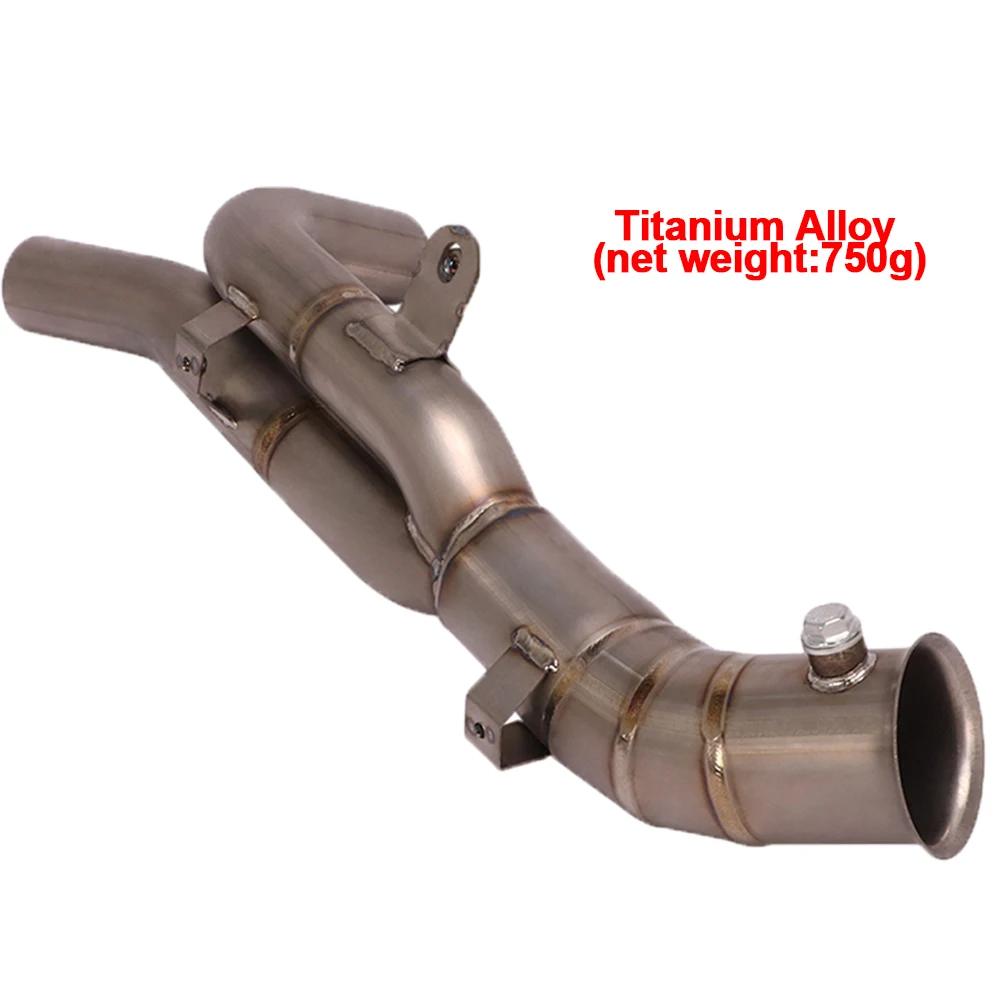 Motorcycle Exhaust Middle Link Pipe Moto Escape Muffler With DB Killer Slip On For YAMAHA YZF-R1 2009-2014