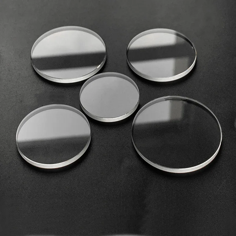 Flat 3.0mm Thick Watch Glass Replacement Diameters 27mm - 45mm Round Transparent Watch Crystal Lens Mirror 2 Pieces