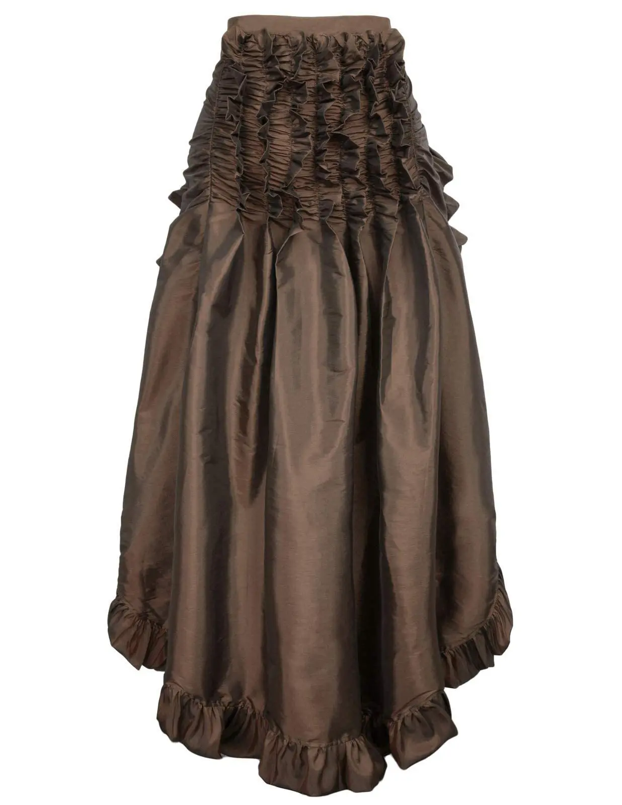 Steampunk النساء التنانير القوطية غير النظامية Shiring مطوي حفلة ماكسي تنورة طويلة عالية منخفضة ازياء فاسق مثير مشد حجم كبير الأحمر #4