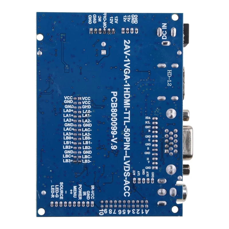 Driver Board LCD Display 50Pin Universal TTL LVDS Controller Board HDMI-compatible 1.2 VGA 2AV for AT070TN90 92 94