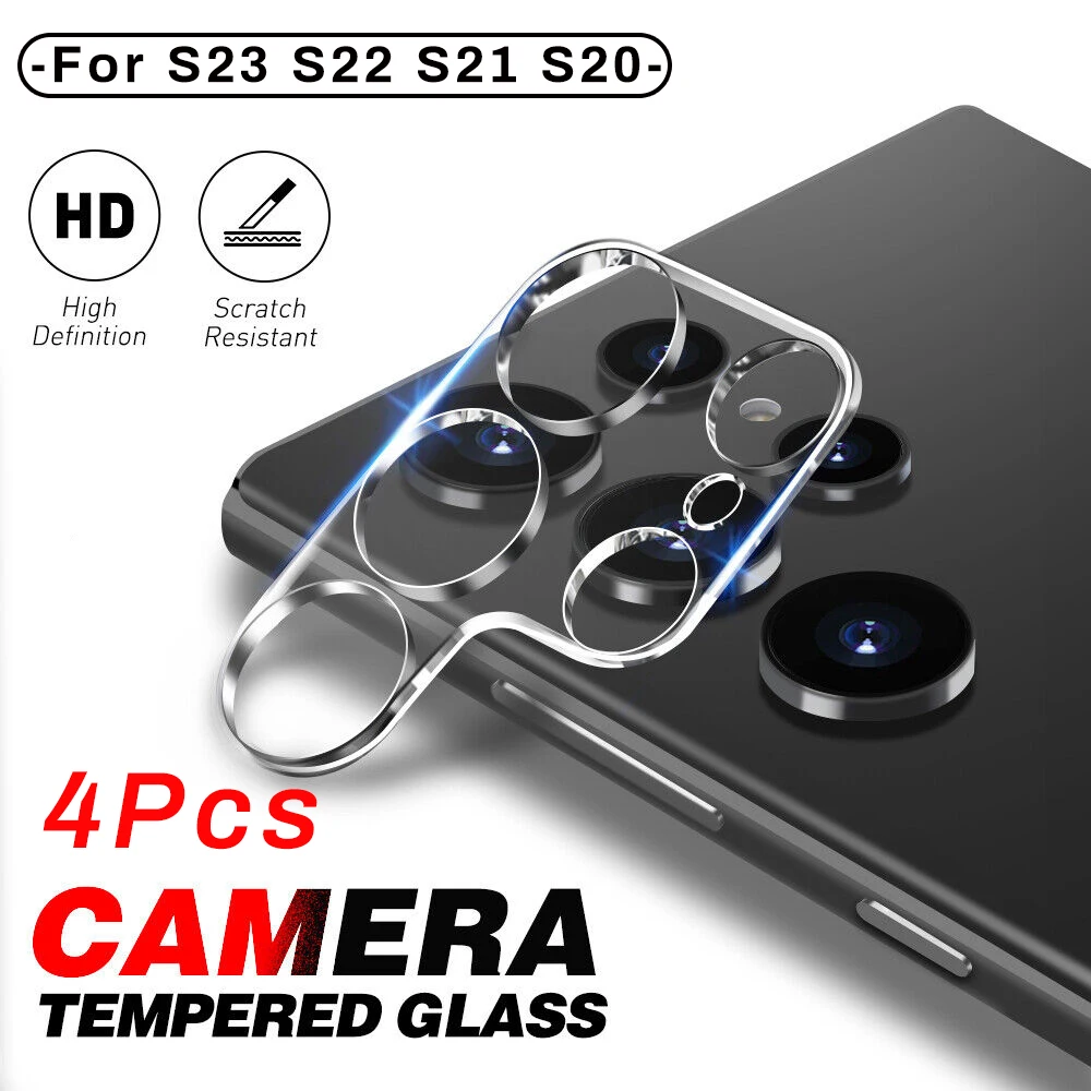 3D Camera Lens Protector for Samsung Galaxy S23 S22 Plus Ultra S21 S20 FE 5G Transparent Tempered Glass Back Camera Protective