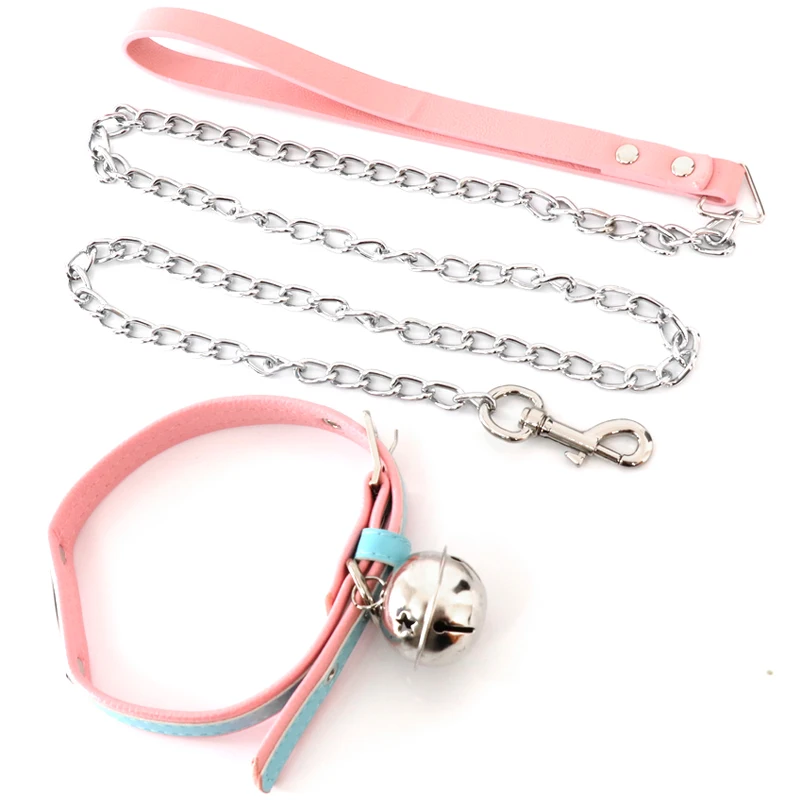 HZY6Lolita Accessories Bell Necklet Neckband Hand Holding Rope Dog Leash CollarsmClavicle Chain Necklace Collar