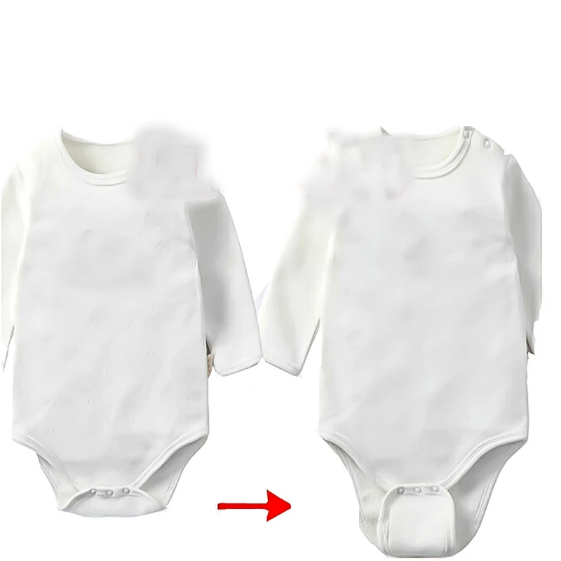 4-color Soft Jumpsuit Extended Cloth Pad Baby Crotch Cotton Jumpsuit Extended Button Climbing Suit Extended Diaper Pads