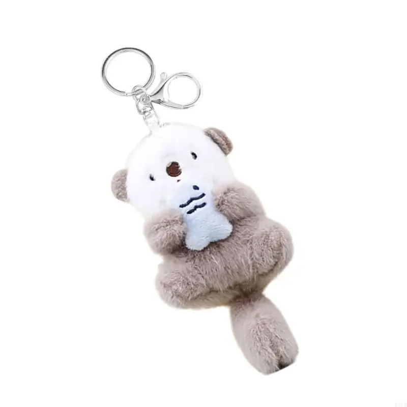 E8FB Animal Themed Keyring Cartoon Cartoon Charm Bag Bag Bag Holder Great Gift для семьи и коллег.