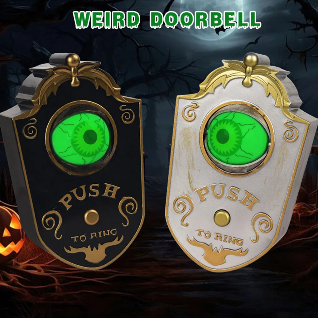 Halloween One Eyed Horror Doorbell Glowing Eyeball Horror Doorbell Bar Secret Room Trick Props For Haunted House Halloween Party