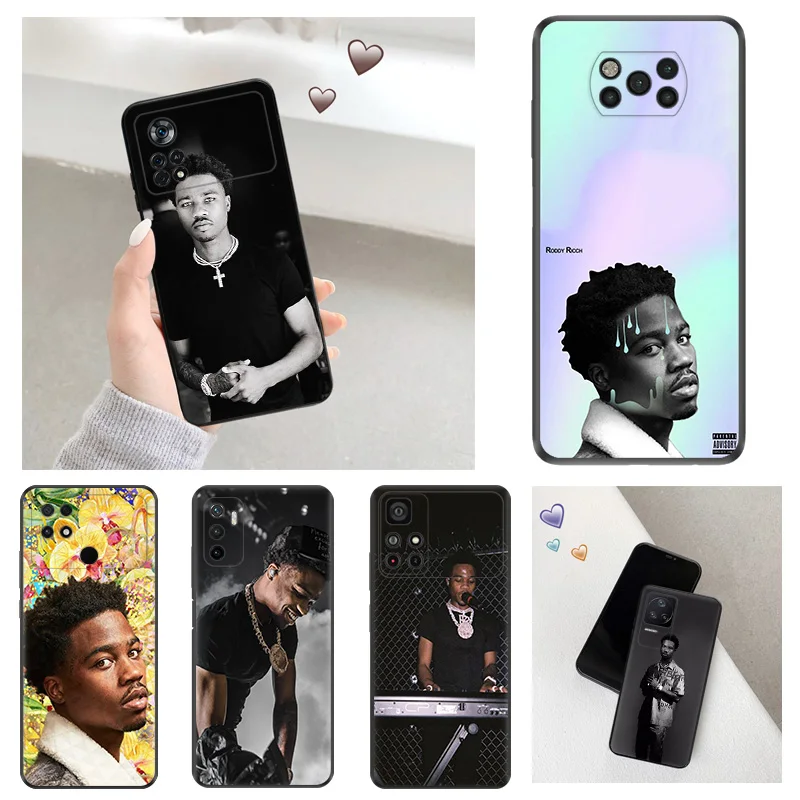 Roddy Ricch Black Matte Anti-Drop Phone Case For Xiaomi 13 12X 12T 12S 12 Lite Redmi Note12 CC9 Pro A1 A2 Plus 12C 4G 5G Cover