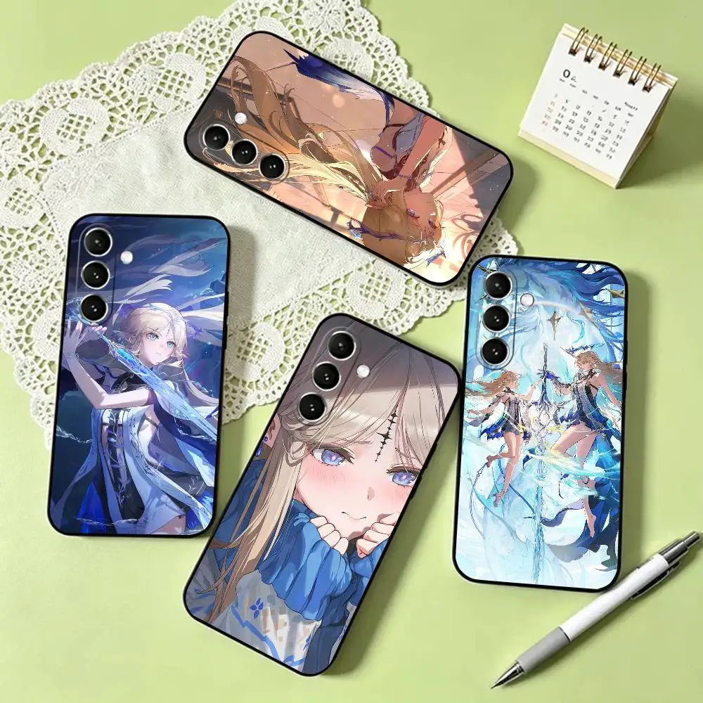 C-Cartethyia Wuthering Waves Phone Case For Samsung Galaxy A73,A72,A71,A70,A53,A52,A51,Others Soft Black Cover