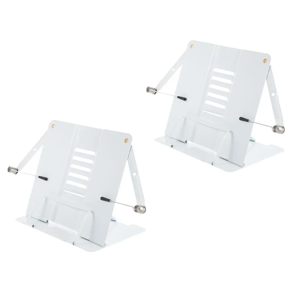 

2pcs Reading Stand Adjustable Desktop Book Holder For Student Kids Office Home Use Book Rest Rack Simple Bookshelf Iron