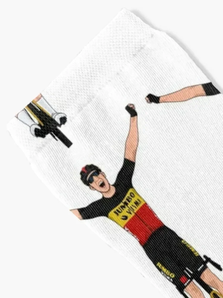 Wout Van Aert - TDF 2021 جوارب تدفئة جورب رجالي للصالة الرياضية جوارب رجالية غير قابلة للانزلاق للنساء