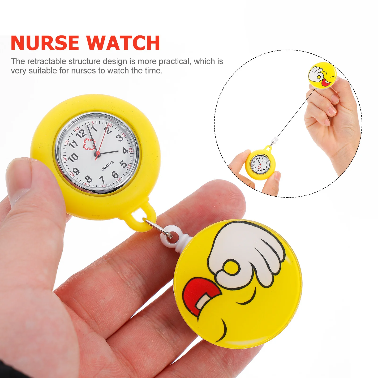 

Nurse Pocket Watch Nursing Fob Cute Fashion Nurses for Silica Gel Badge 's Watches Waterproof