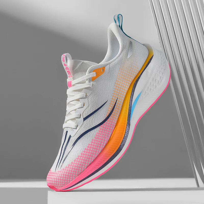 

Мужские спортивные кроссовки для марафона на воздушной подушке с карбоновой пластиной, дышащие легкие женские удобные спортивные нескользящие кроссовки