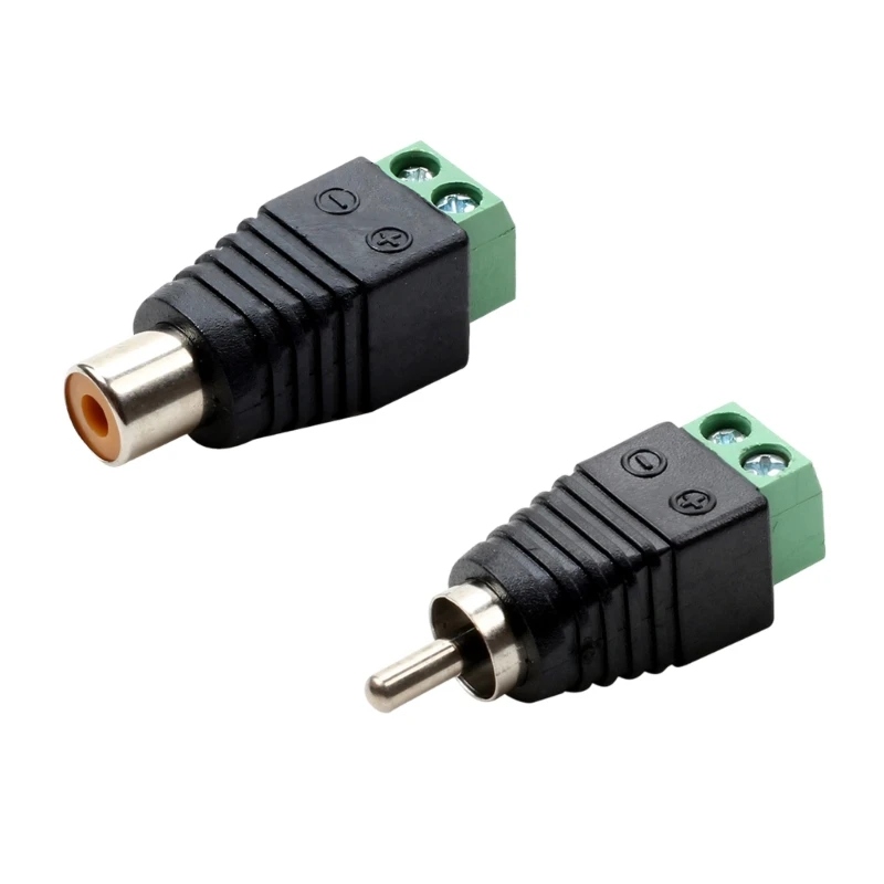 Compactly Sound Video Converter Male Plug to Video Screw Terminal Plug and Play Design for Multiple Devices K1KF