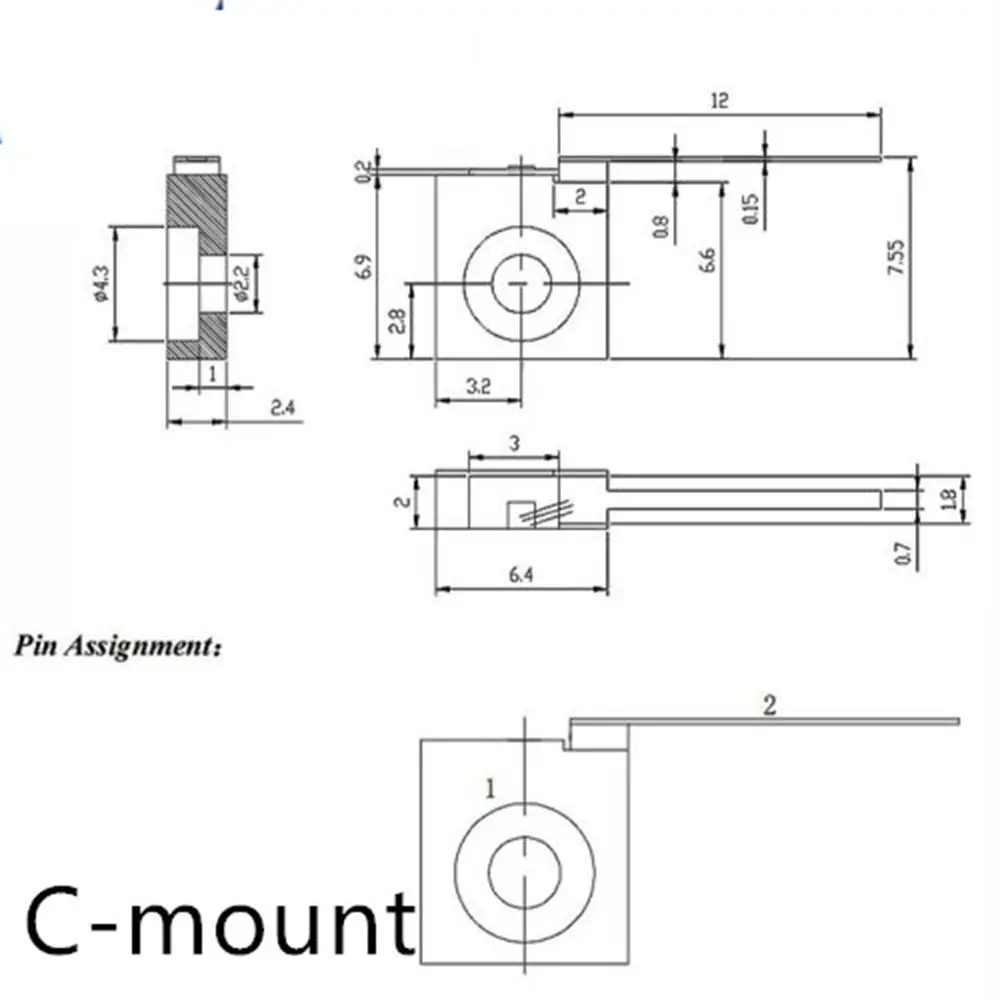 C-mount 808nm 810nm Laser Diode 500mw 1W 2W 3W Infrared IR LD