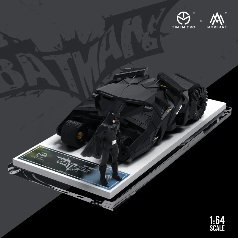 MOREART/TIME MICRO 1:64 Batmobile Painting Alloy Car Model Model Car Collection& Display& Gift