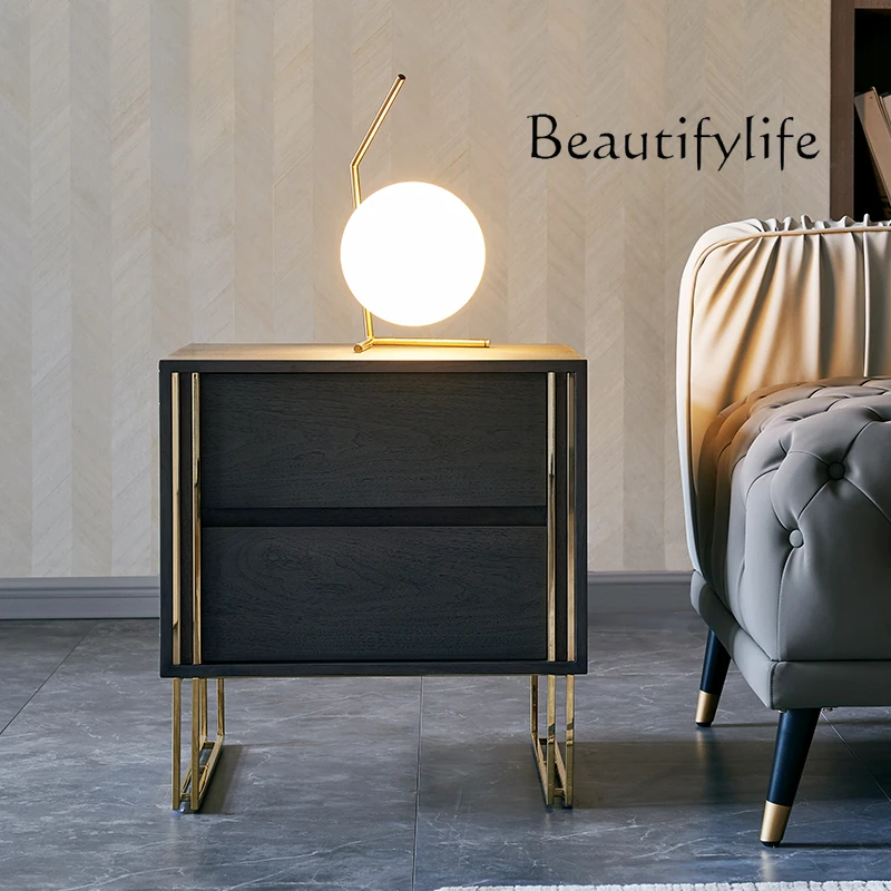 Nordic Light Luxury High-Grade Living Room Sofa Side Table Simple Modern Designer Model Creative Bedside Table