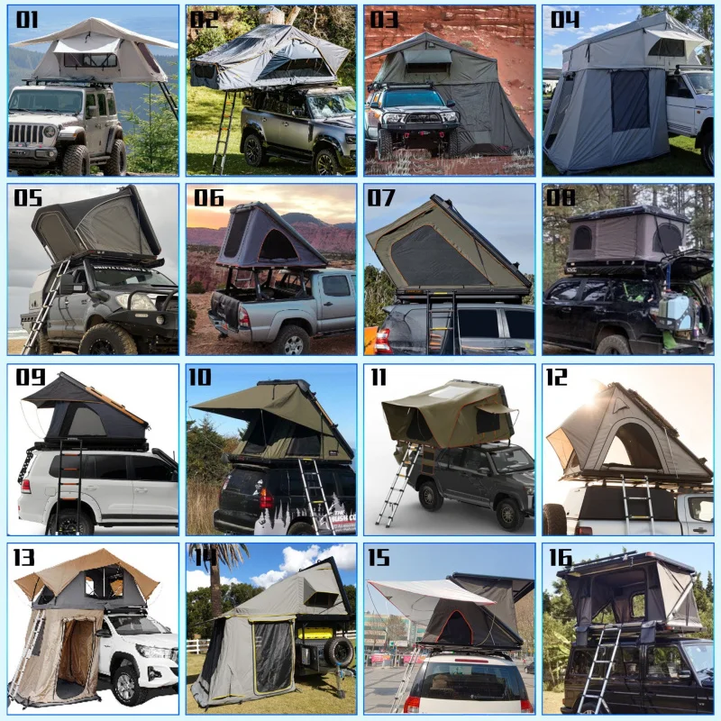 Hot Selling Outdoor Roof Top Camping Tent Self-Driving Travel Off-Road SUV Car Four-Season Waterproof 2000-3000 Mm D High