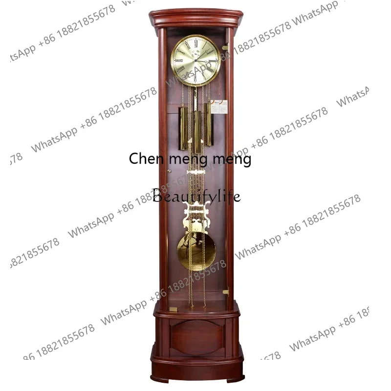 style NEW European floor clock living room light luxury simple mahogany high-end floor clock ss 8617