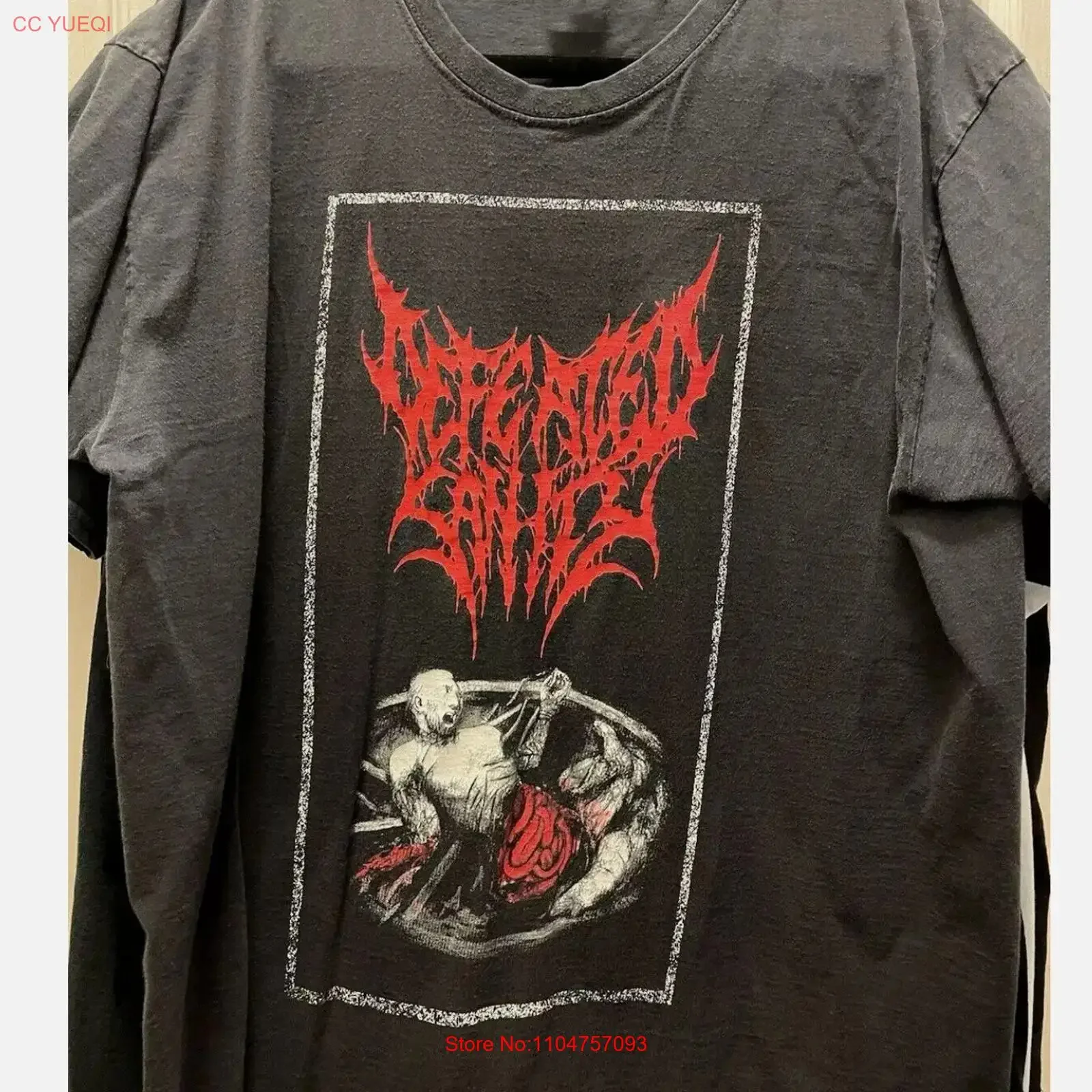 Defeated Sanity Band Album Tour T Shirt 100_ Cotton S 5XL vintage Washed Casual Soft graphic Versatile Unisex designer clothes