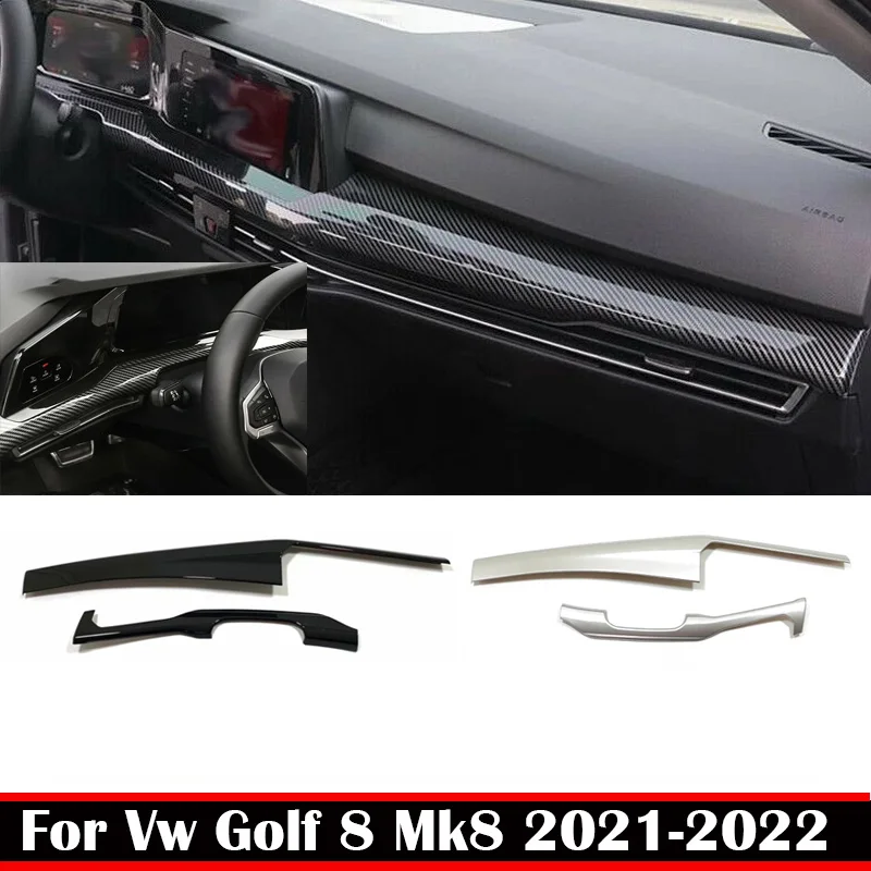 

Аксессуары для Vw Golf 8 Mk8 2021-2022 ABS карбоновая панель приборной панели автомобиля декоративная крышка аксессуары для интерьера автомобиля