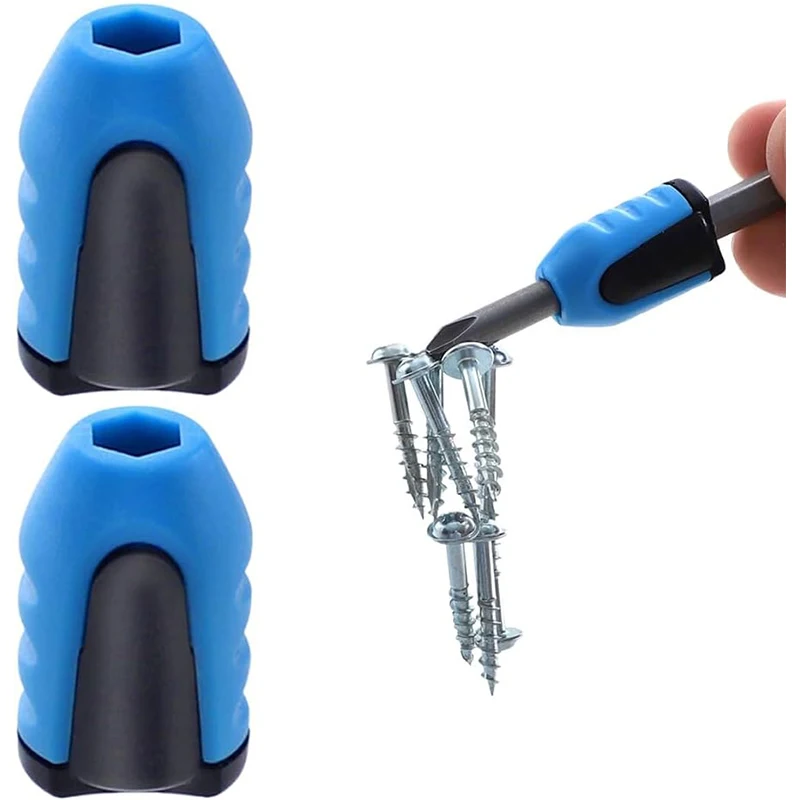2Pcs Screw Catcher Bit Magnetizer Ring Removable Magnetic Driver Holder Power Bits Tool