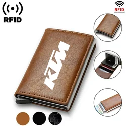 Rfid etui na karty kredytowe męskie portfele posiadacz karty bankowej skórzane portfele dla KTM Duke ADV SW RC 125 790 990 Super Adventure 1050 1290