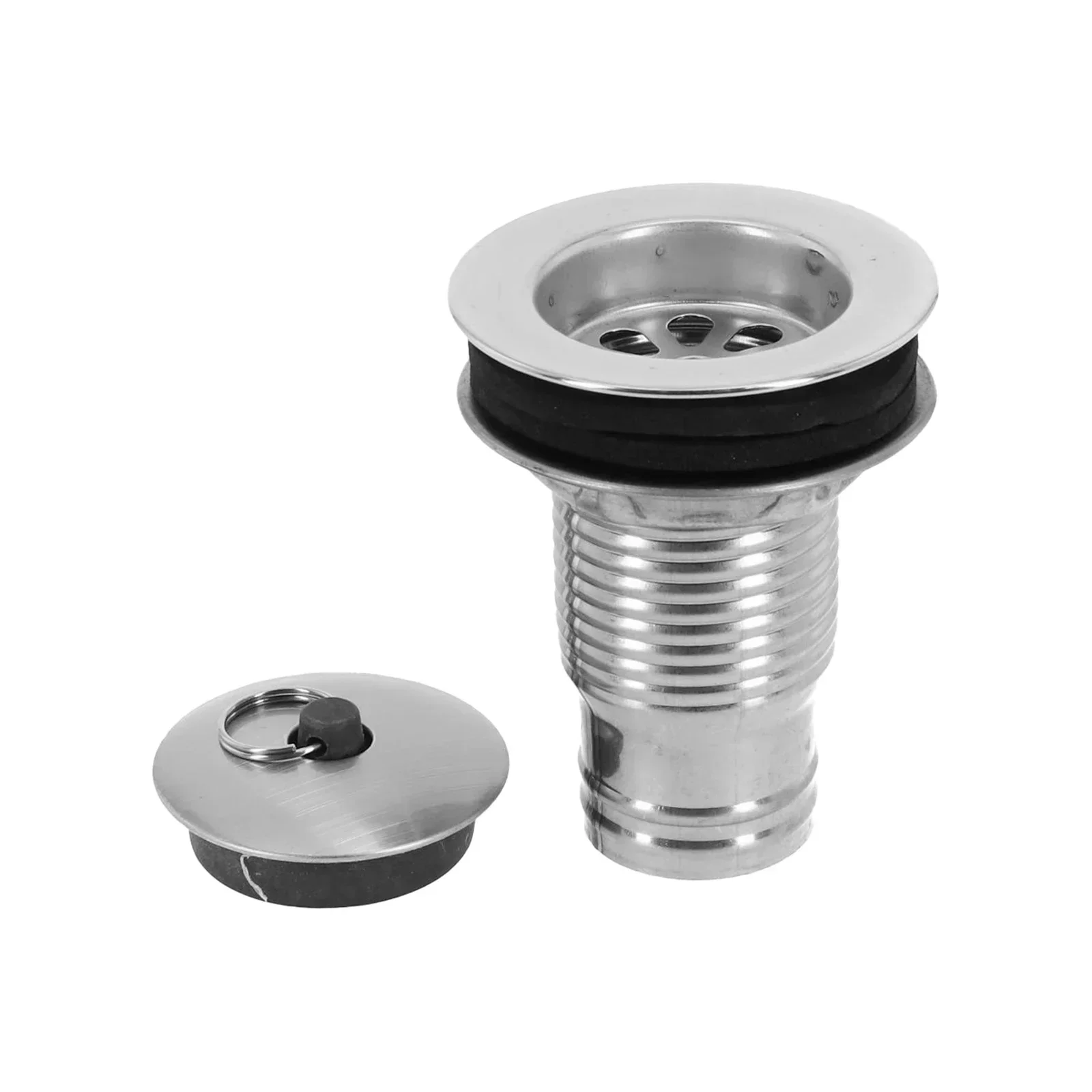 Drain Plug Drain Filter Kitchen Accessories Drain Button Easy To Install Sink Plug Stainless Steel High Qyality