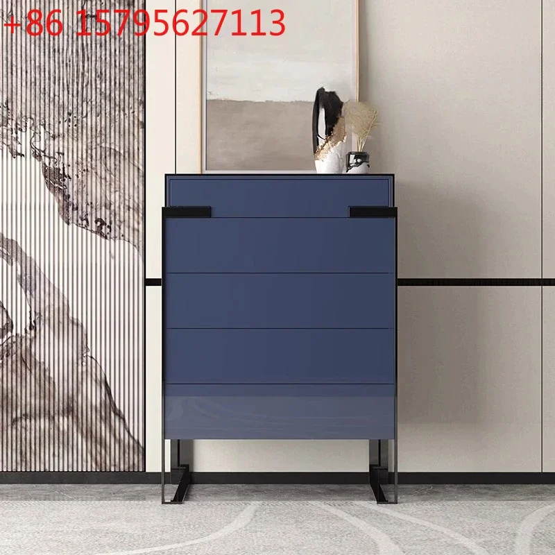 

Итальянский светлый роскошный комод в гонконгском стиле, легкие роскошные шкафчики, простой постмодернистский комод для спальни, краска