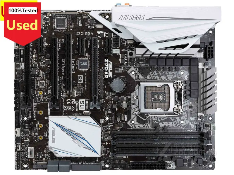 ASUS Z170-AR 마더보드 M.2 NVME 6세대 코어 마더보드용 LGA1151 DDR4 Z170 데스크탑 ATX 6세대 또는 7세대용 중고
